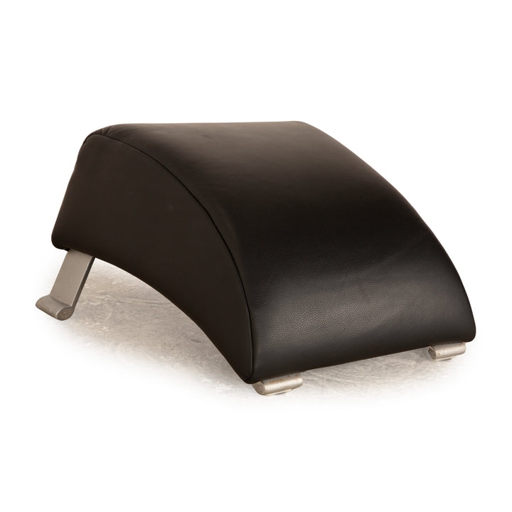 Rolf Benz 322 Leder Hocker Schwarz