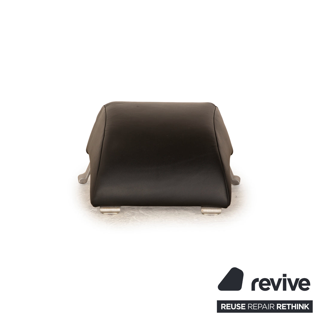 Rolf Benz 322 Leder Hocker Schwarz