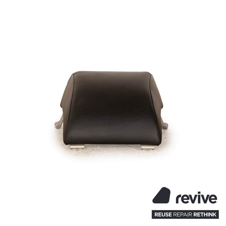 Rolf Benz 322 Leder Hocker Schwarz