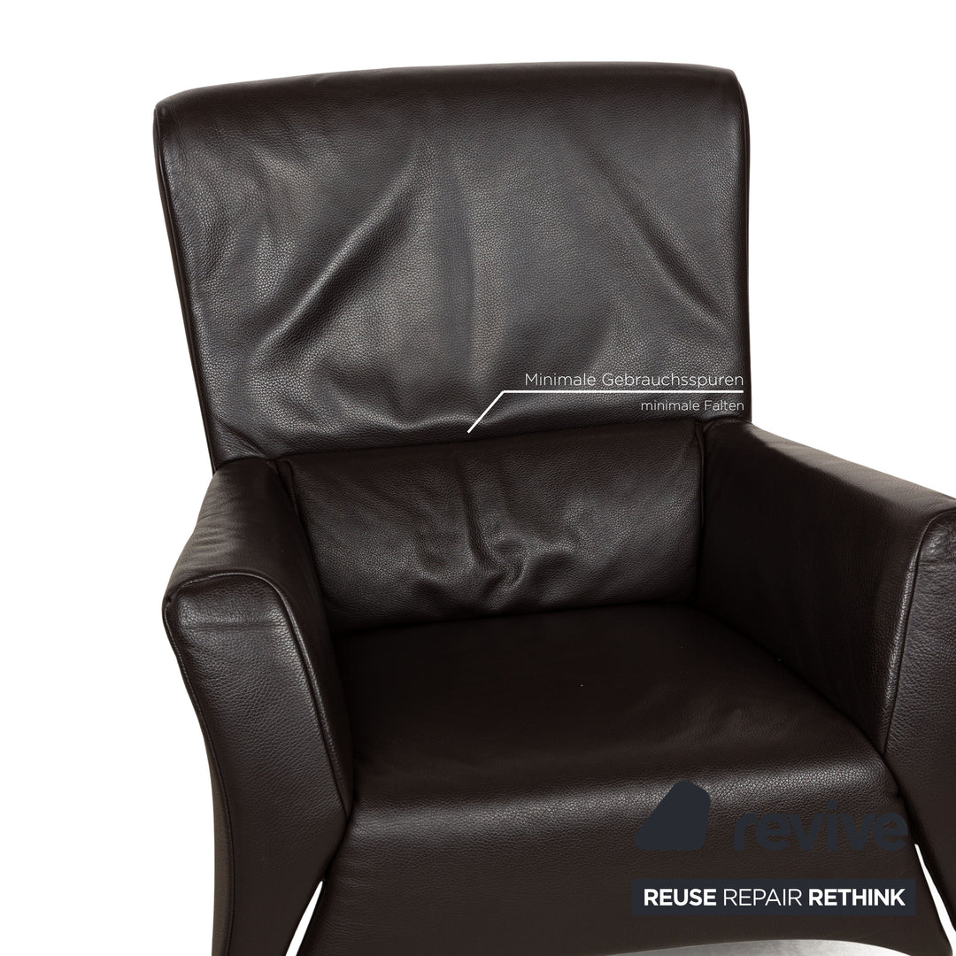 Rolf Benz 322 Fauteuil en cuir marron