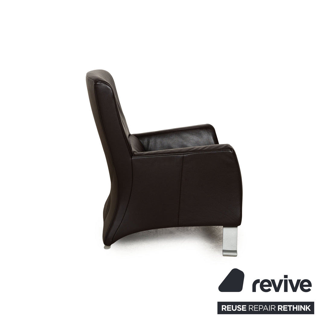 Rolf Benz 322 Fauteuil en cuir marron