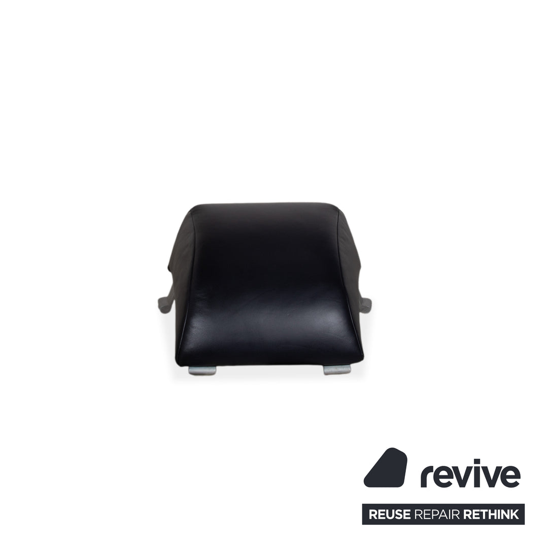 Rolf Benz 322 Leder Sessel Garnitur Blau mit Hocker