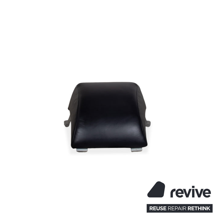 Rolf Benz 322 Leder Sessel Garnitur Blau mit Hocker