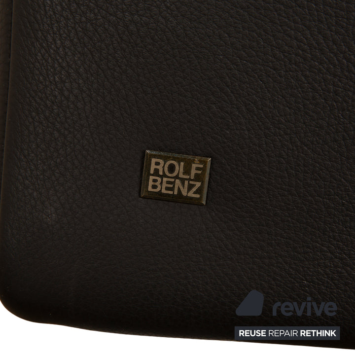 Rolf Benz 322 Leder Sessel Garnitur Schwarz Sessel Hocker