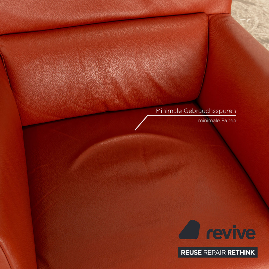 Rolf Benz 322 Leder Sessel Orange