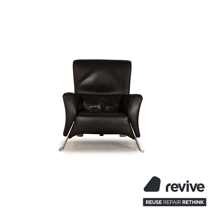 Rolf Benz 322 Leder Sessel Schwarz