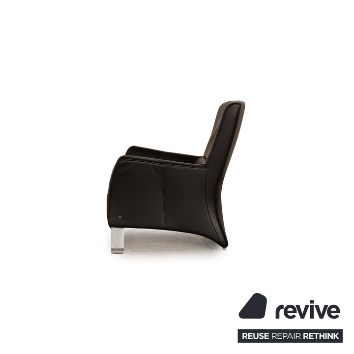 Rolf Benz 322 Leder Sessel Schwarz