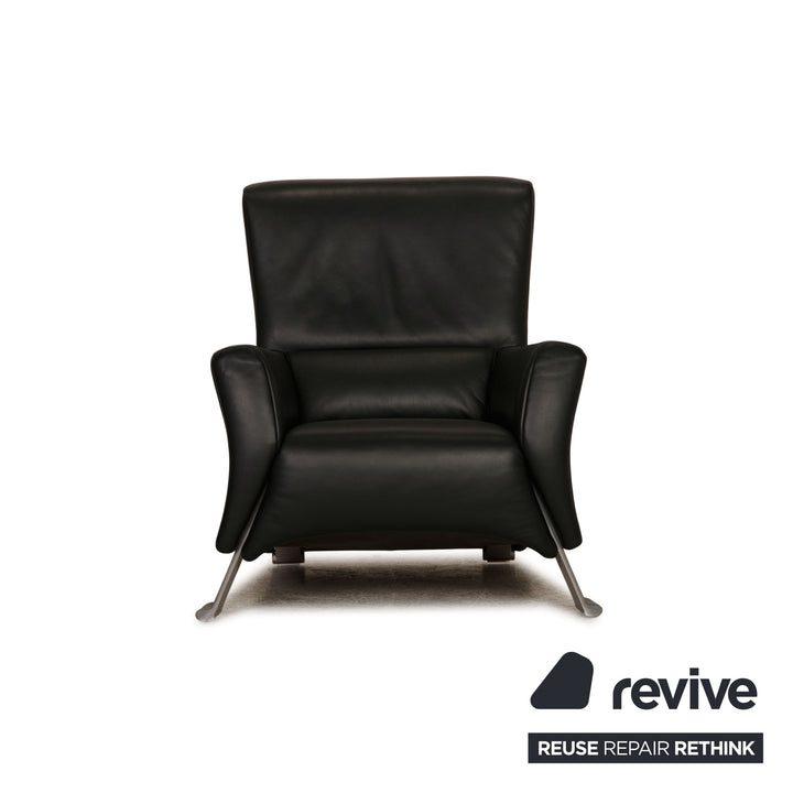 Rolf Benz 322 Leather Armchair Black