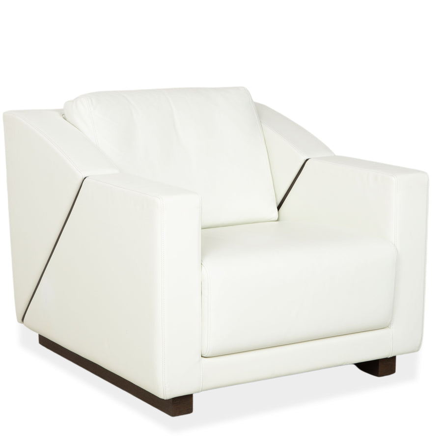 Rolf Benz 350 Leder Sessel Weiß Creme