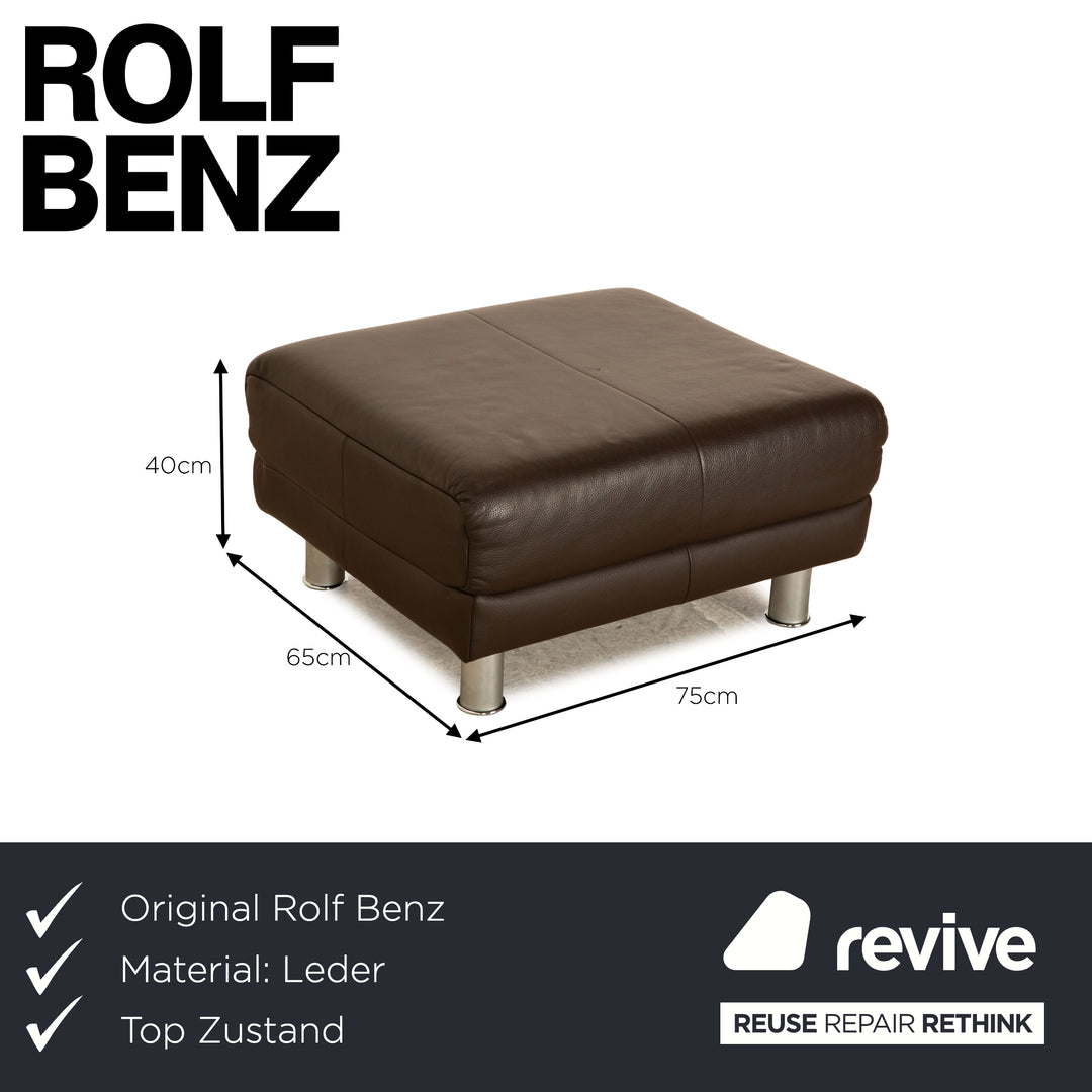 Rolf Benz 510 Leder Hocker Braun