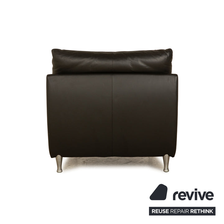 Fauteuil en cuir Rolf Benz 5600 anthracite gris foncé