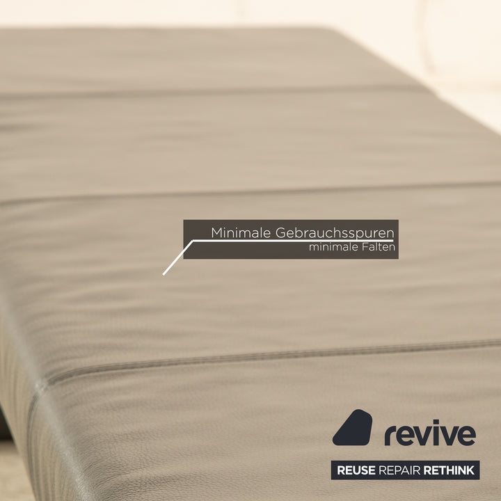 Banquette en cuir Rolf Benz 620 gris