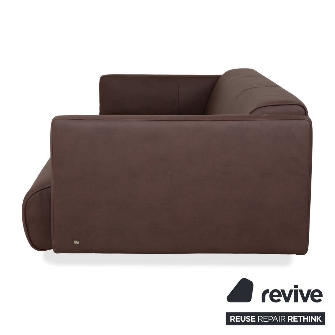 Rolf Benz 6300 Viersitzer Sofa Braun veganes Leder Neubezug Couch