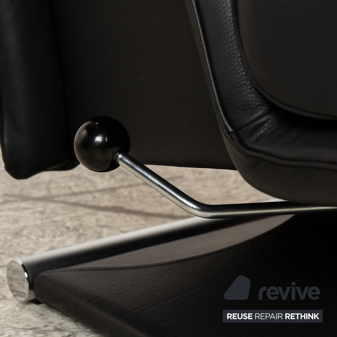 Fauteuil en cuir Rolf Benz 6500 noir