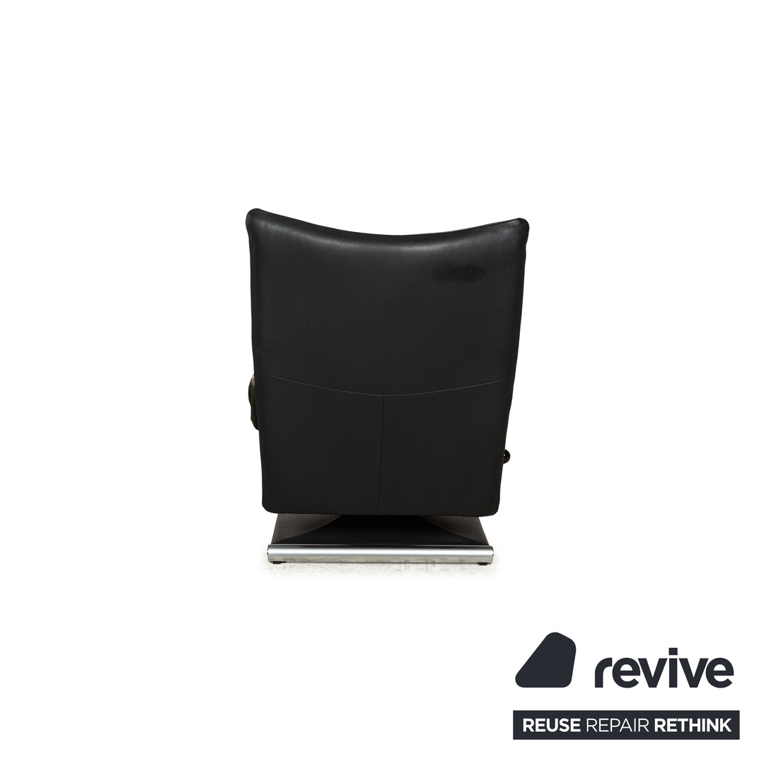 Fauteuil en cuir Rolf Benz 6500 noir