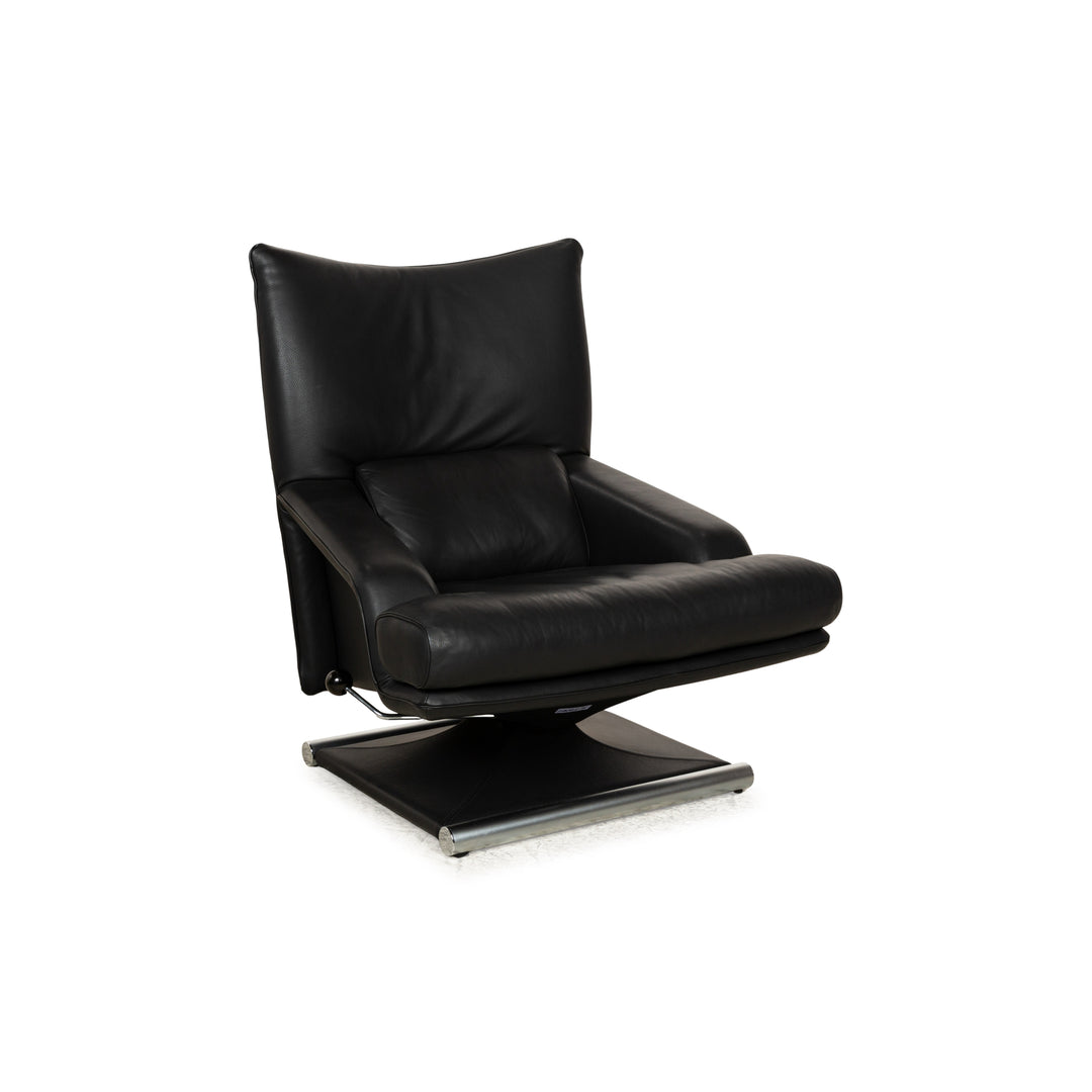 Fauteuil en cuir Rolf Benz 6500 noir