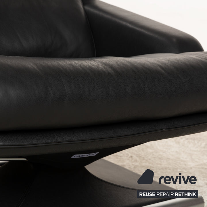 Fauteuil en cuir Rolf Benz 6500 noir