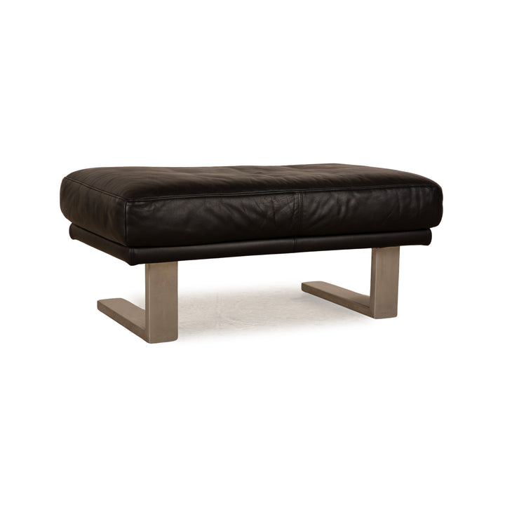 Tabouret en cuir Rolf Benz 6600 noir