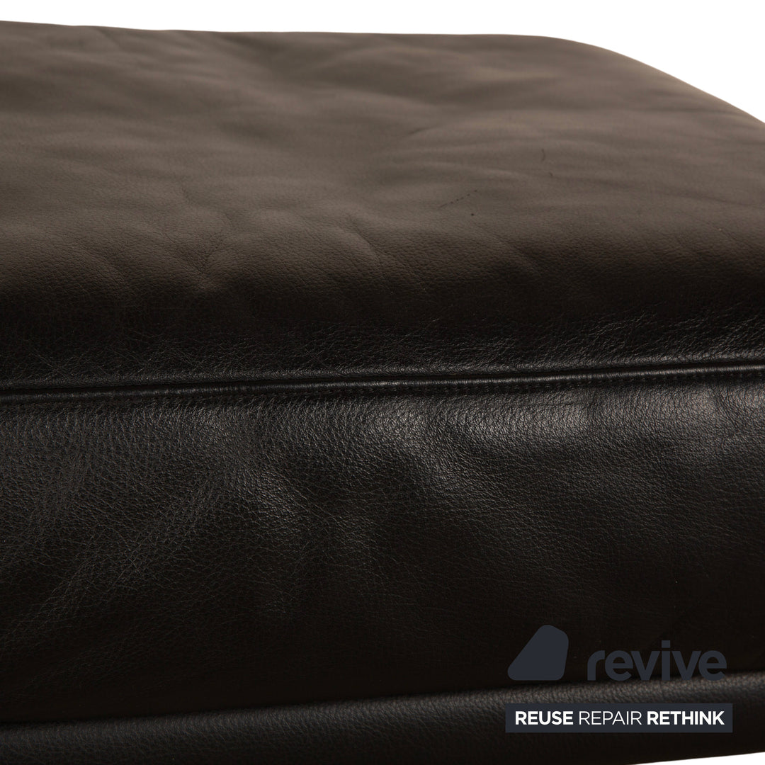 Tabouret en cuir Rolf Benz 6600 noir