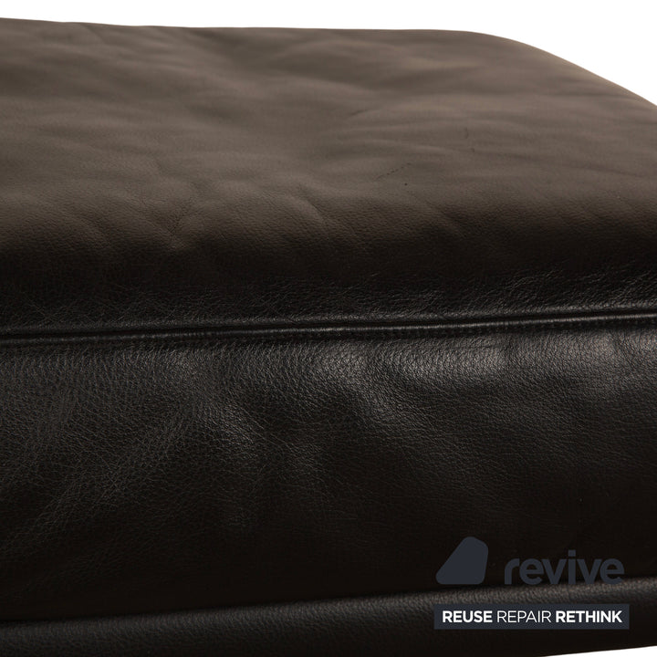 Tabouret en cuir Rolf Benz 6600 noir