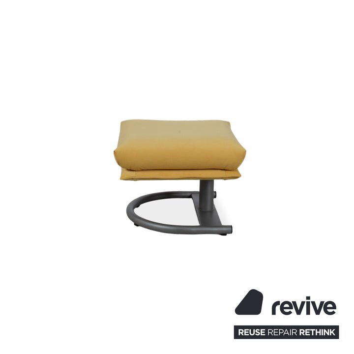 Rolf Benz BMP 418 Sessel Garnitur inkl. Hocker Stoff Gelb Neubezug