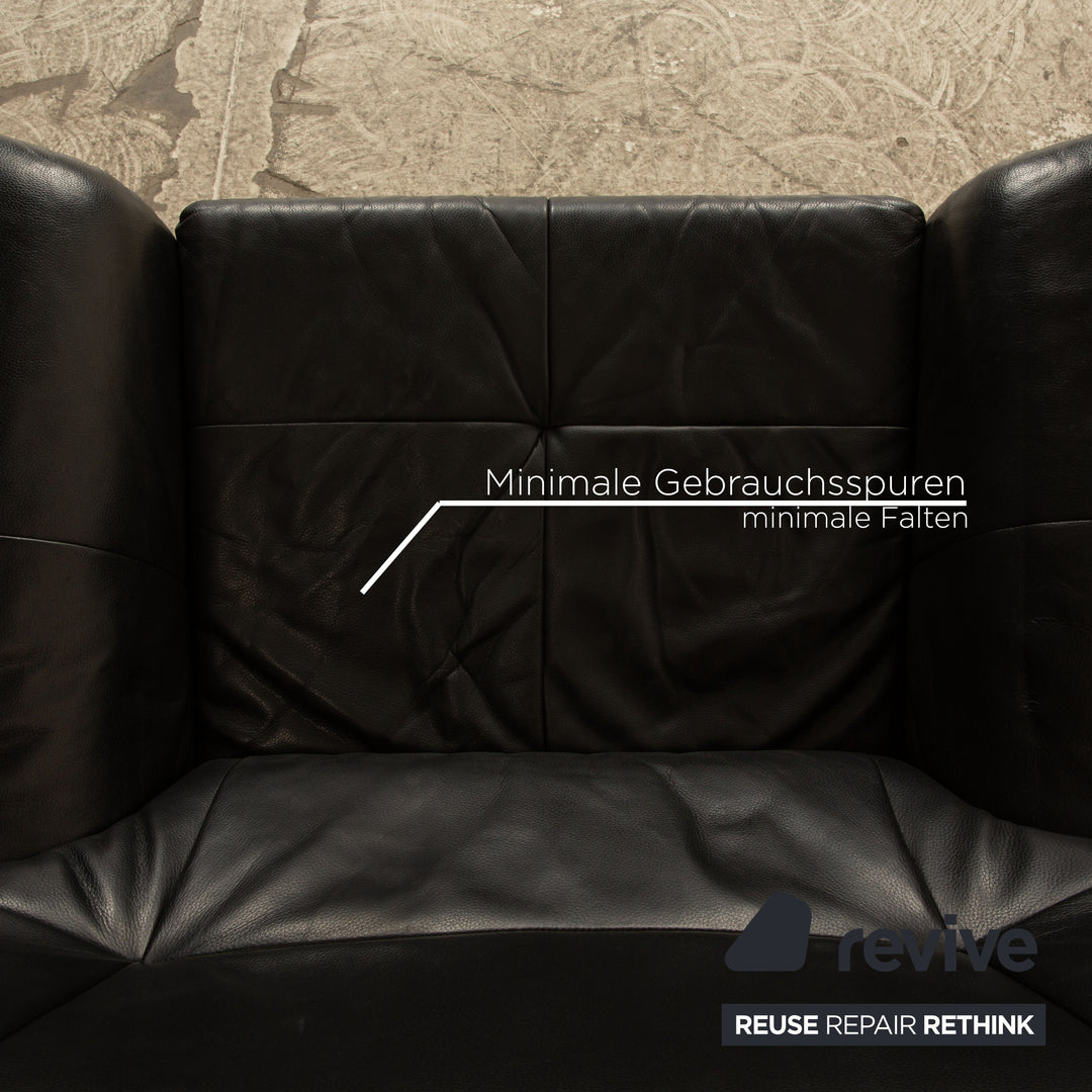 Rolf Benz BMP Leather Armchair Black