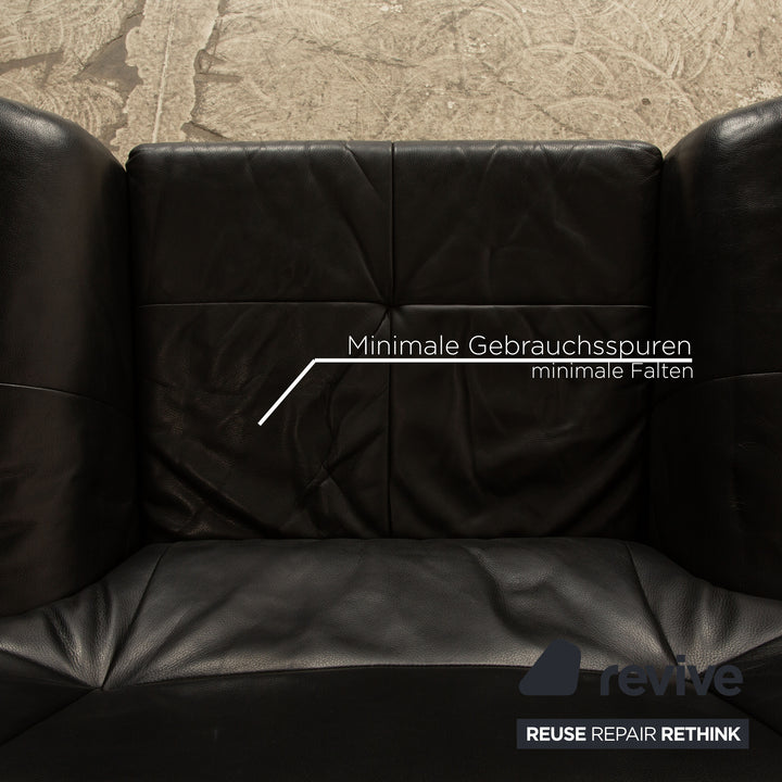 Rolf Benz BMP Leather Armchair Black