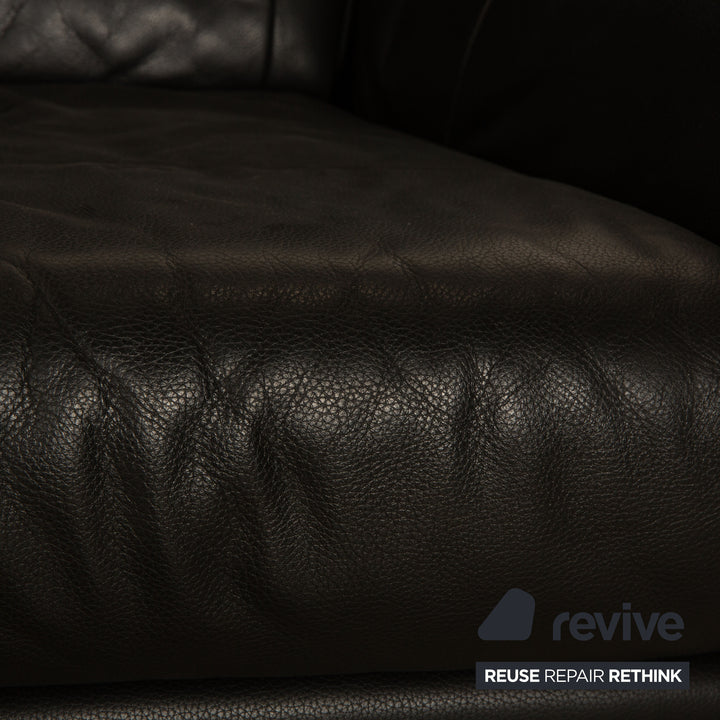 Rolf Benz BMP Leather Armchair Black