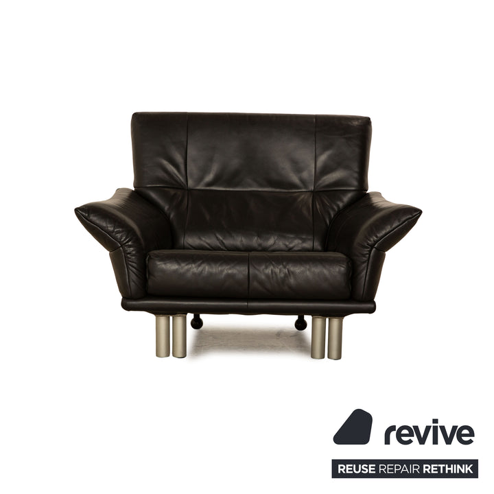 Rolf Benz BMP Leather Armchair Black