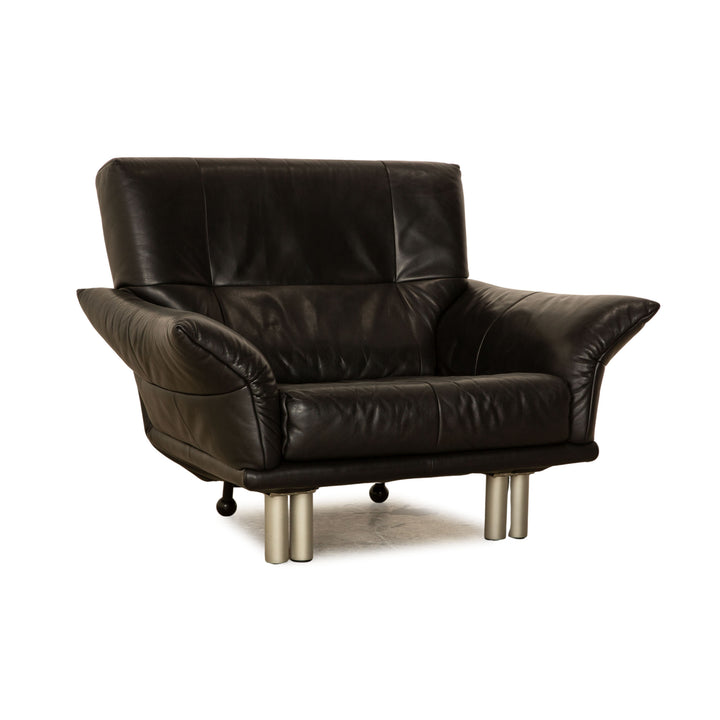 Rolf Benz BMP Leather Armchair Black