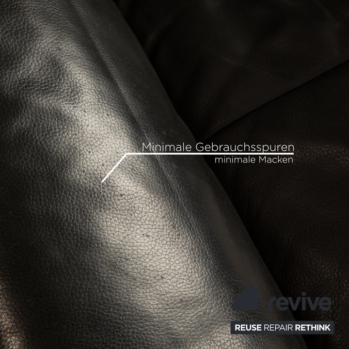 Rolf Benz BMP Leather Armchair Black