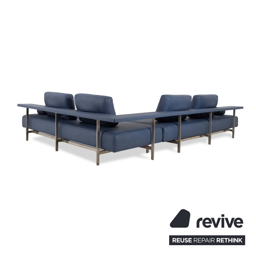 Rolf Benz Dono 6100 veganes Leder Ecksofa Blau Sofa Couch Neubezug