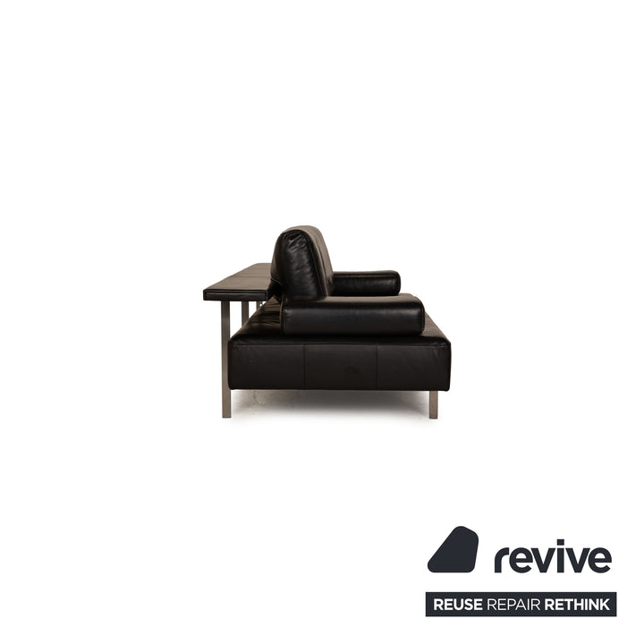 Rolf Benz Dono Leder Dreisitzer Schwarz Sofa Couch