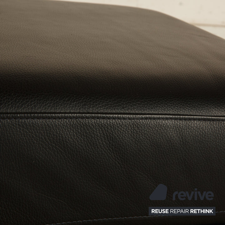 Rolf Benz Ego Leder Hocker Schwarz