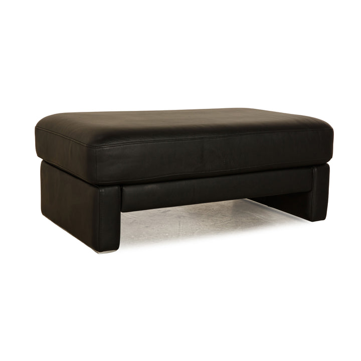 Rolf Benz Ego Leder Hocker Schwarz