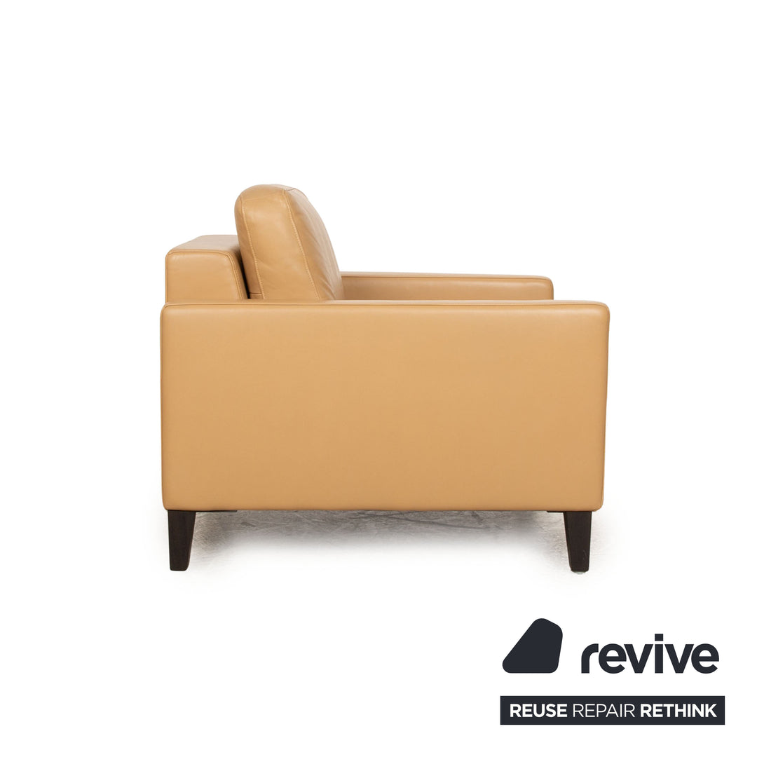 Fauteuil en cuir Rolf Benz Ego crème