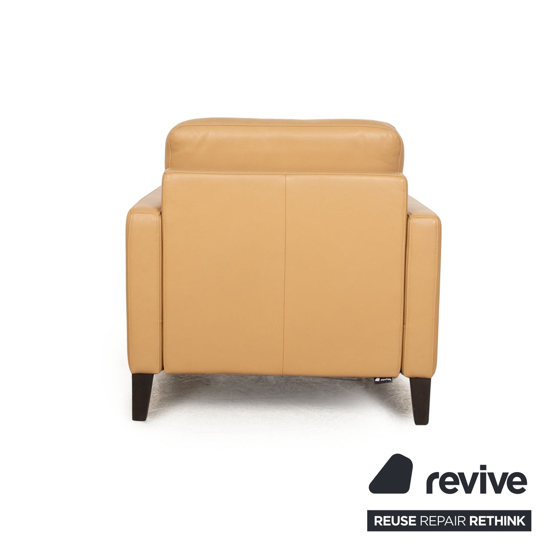 Fauteuil en cuir Rolf Benz Ego crème