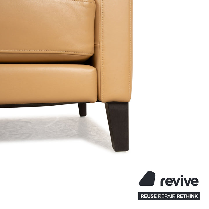 Fauteuil en cuir Rolf Benz Ego crème