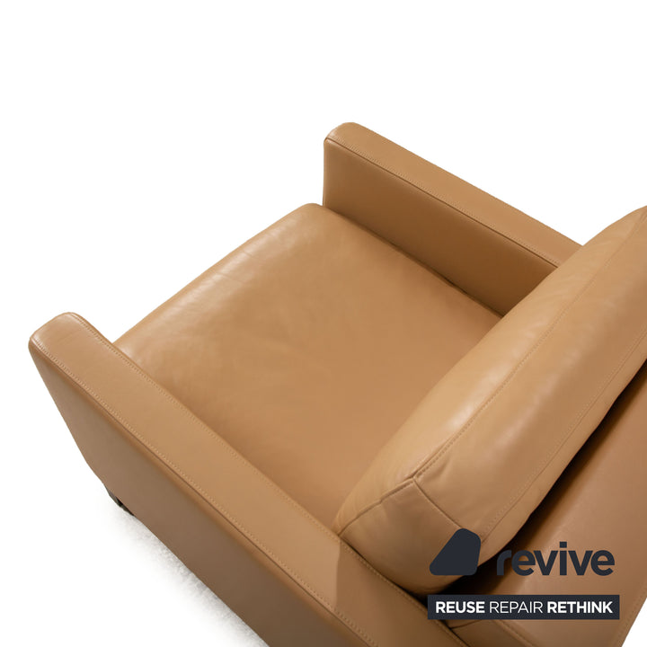 Fauteuil en cuir Rolf Benz Ego crème