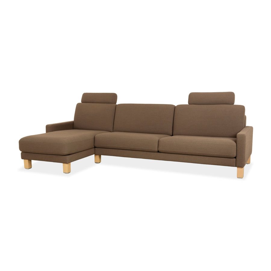 Rolf Benz Ego Stoff Ecksofa Braun Grau Récamiere links Sofa Couch manuelle Funktion