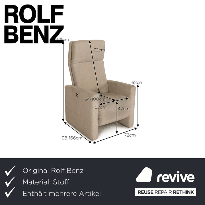 Rolf Benz Ego fabric armchair set grey