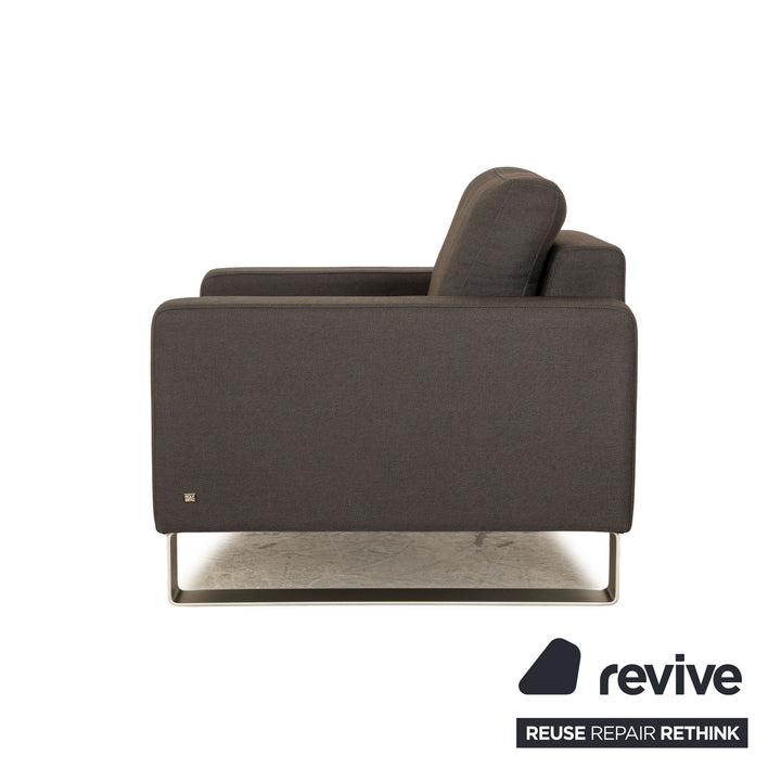 Fauteuil en tissu Rolf Benz Ego gris