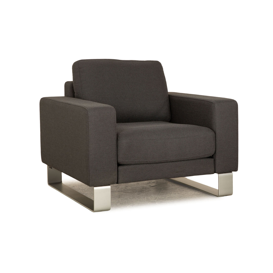 Fauteuil en tissu Rolf Benz Ego gris