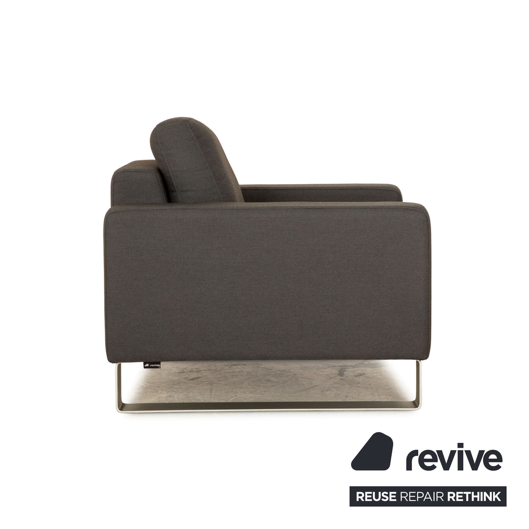 Fauteuil en tissu Rolf Benz Ego gris