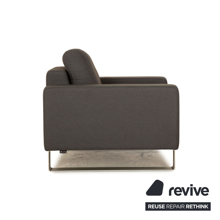 Fauteuil en tissu Rolf Benz Ego gris