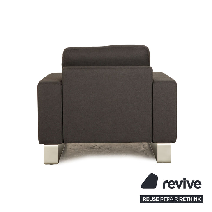 Fauteuil en tissu Rolf Benz Ego gris