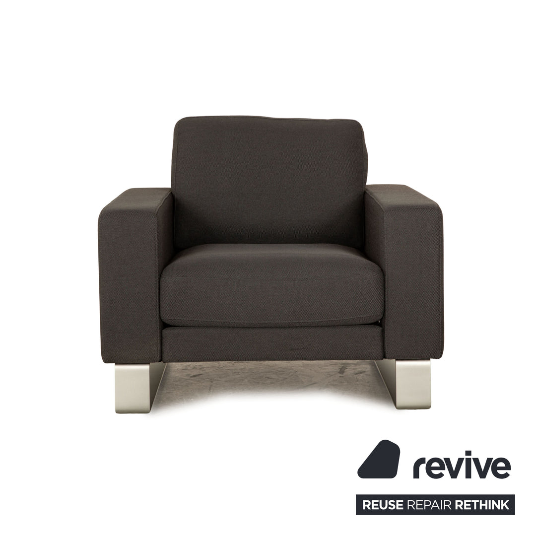 Fauteuil en tissu Rolf Benz Ego gris