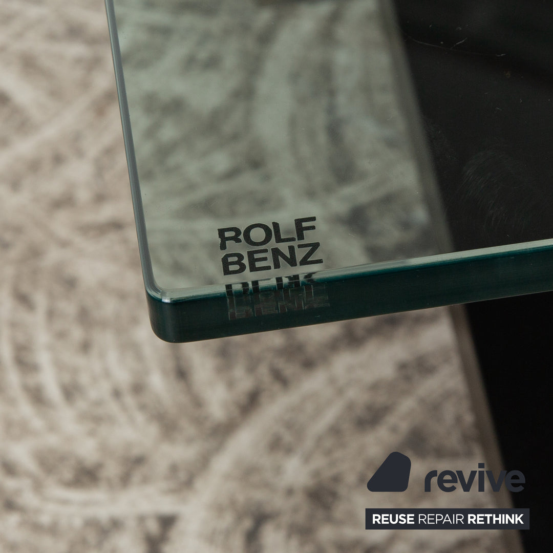 Table basse en verre Rolf Benz noir 130 x 70 x 38 cm