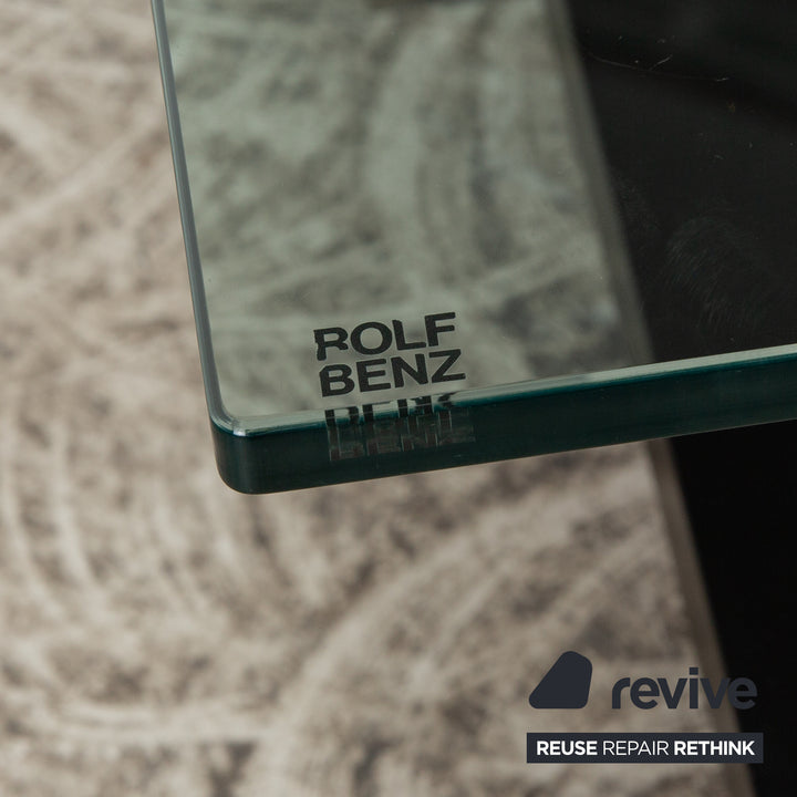 Table basse en verre Rolf Benz noir 130 x 70 x 38 cm