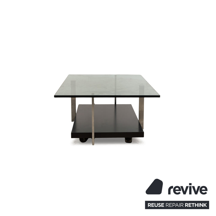 Table basse en verre Rolf Benz noir 130 x 70 x 38 cm